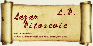 Lazar Mitošević vizit kartica